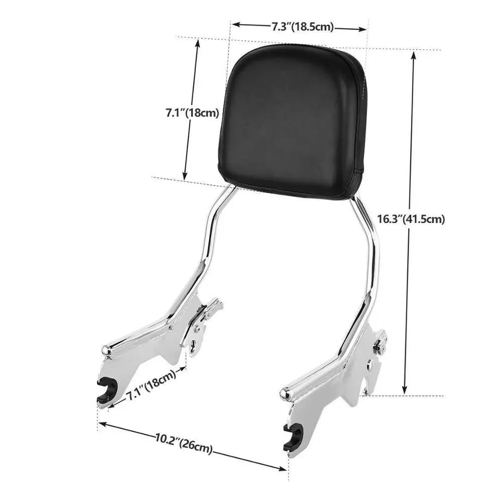 Harley Backrest w/ Pad For 2018-2023 Motorcycle