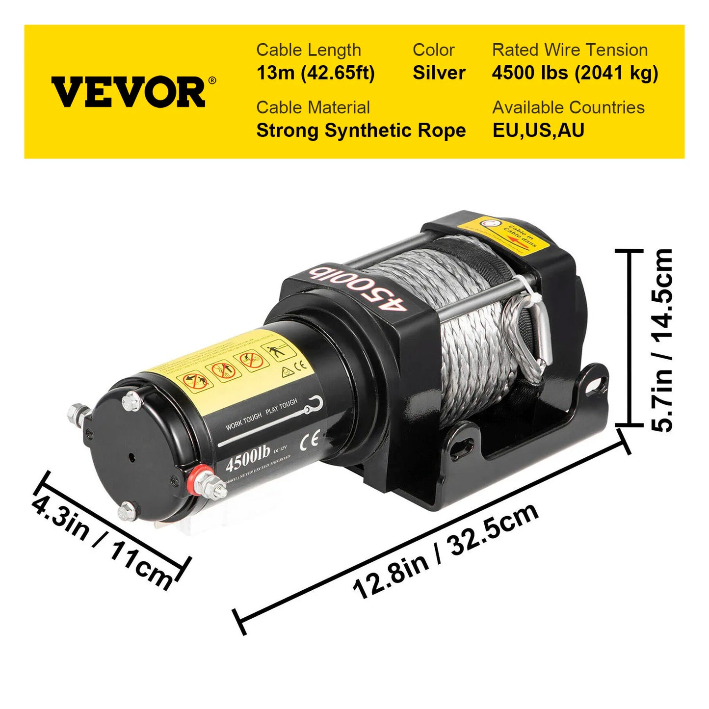 3000-13500LBS 12V Electric Winch With Remote