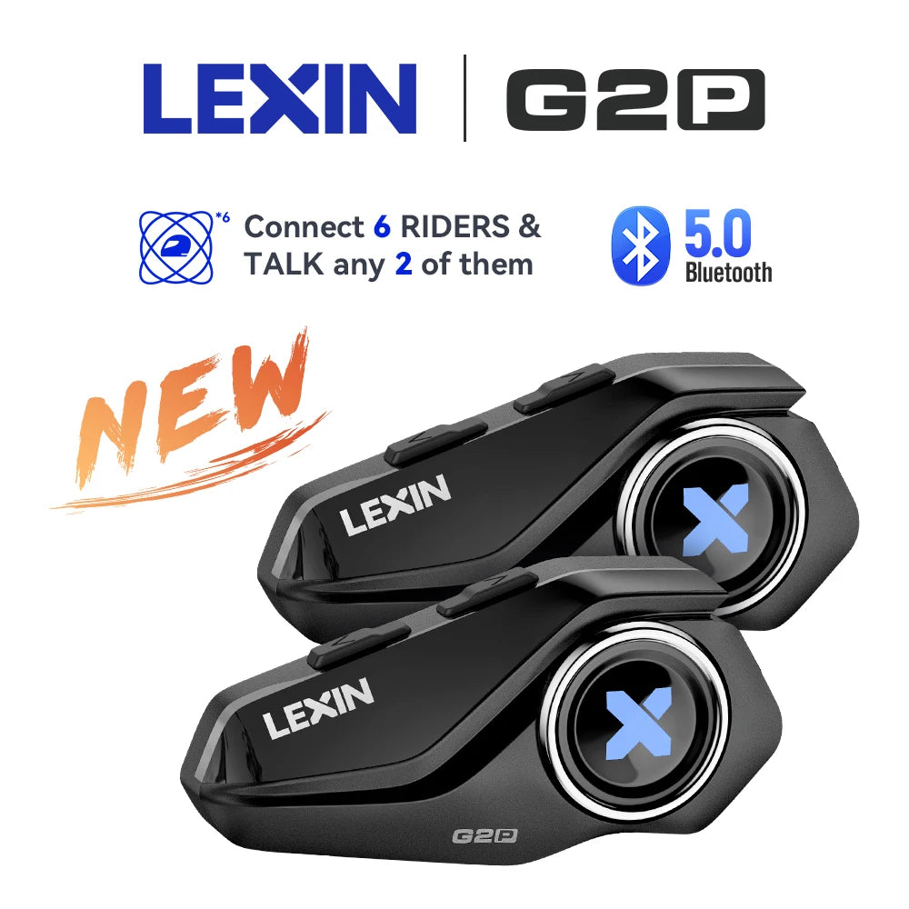 Lexin G2P Motorcycle Helmet Intercom Bluetooth Headsets