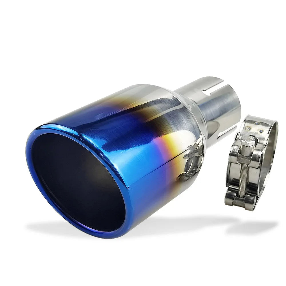 Exhaust Tip  2.5 Inch  Cut  Exhaust Tip Silver