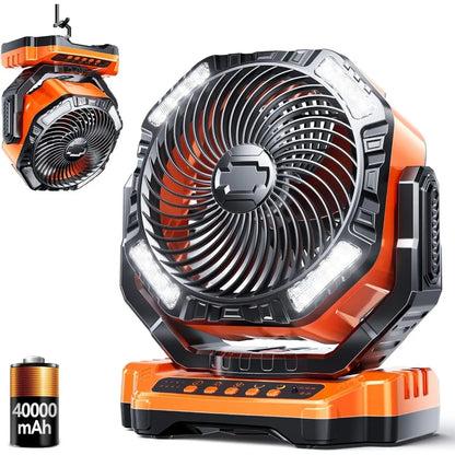 Portable Fan, With LED,  Rechargeable Battery