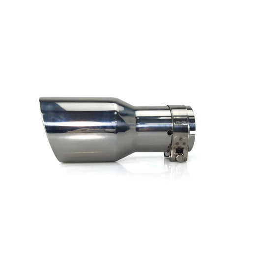 Exhaust Tip  2.5 Inch  Cut  Exhaust Tip Silver