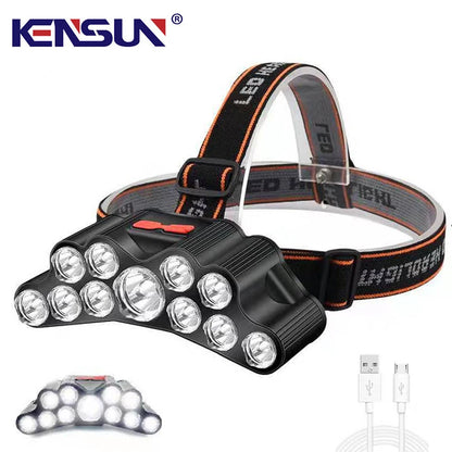 LED  Light Head Lamp USB Rechargeable 5/11