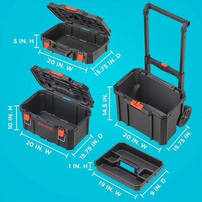 BLACK+DECKER Stackable Storage System - 3 Piece