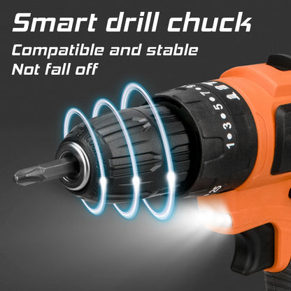 21V Cordless  Electric Screwdriver Impact Lithium-Ion Battery