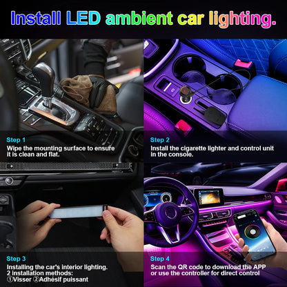 Bluetooth Ambient  LED Neon Interior Light