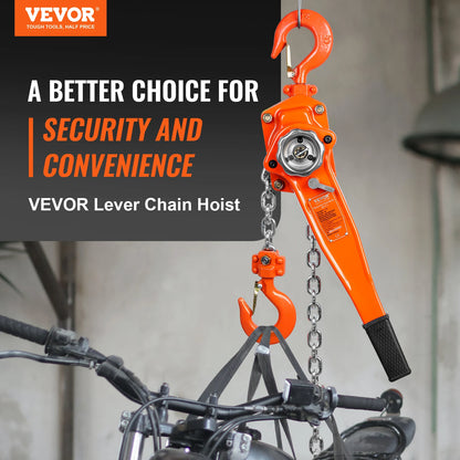 Manual Lever Chain Hoist, 0.75/1.5/3/6 Ton,