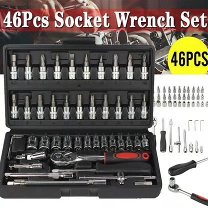 Winholder 46Pcs 1/4" Drive Metric Socket Wrench Set