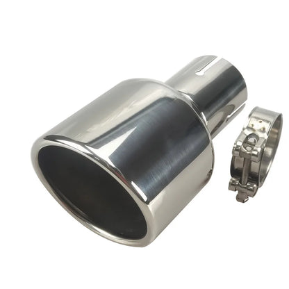 Exhaust Tip  2.5 Inch  Cut  Exhaust Tip Silver