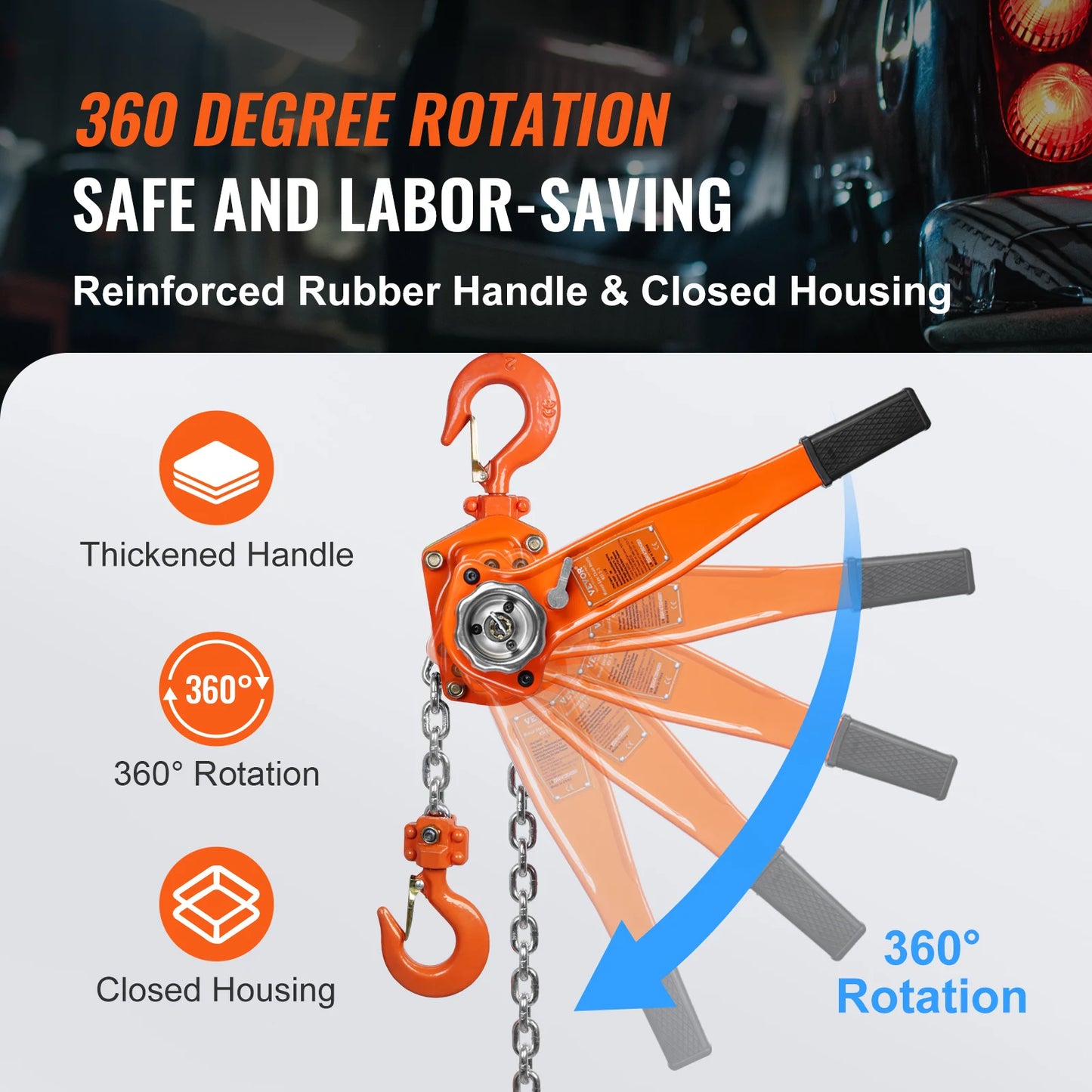 Manual Lever Chain Hoist, 0.75/1.5/3/6 Ton,