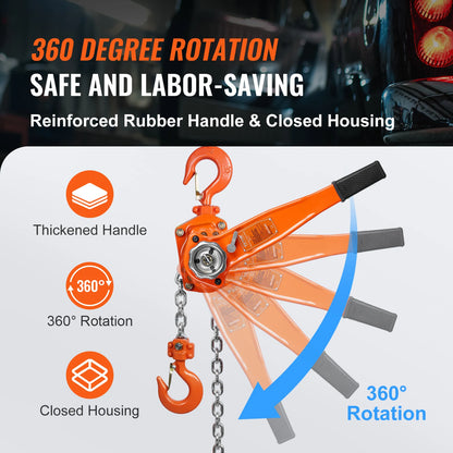 Manual Lever Chain Hoist, 0.75/1.5/3/6 Ton,