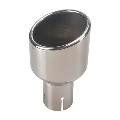 Exhaust Tip  2.5 Inch  Cut  Exhaust Tip Silver