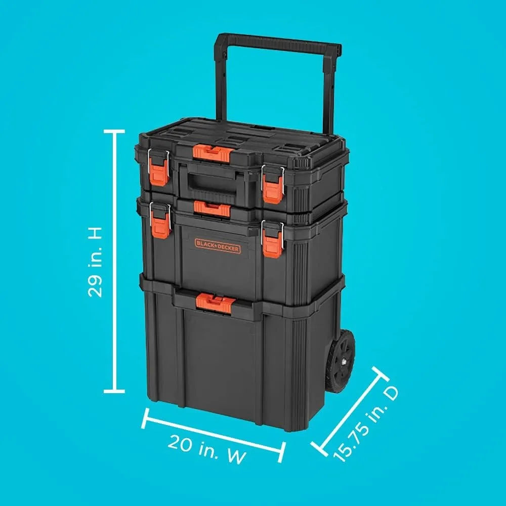 BLACK+DECKER Stackable Storage System - 3 Piece