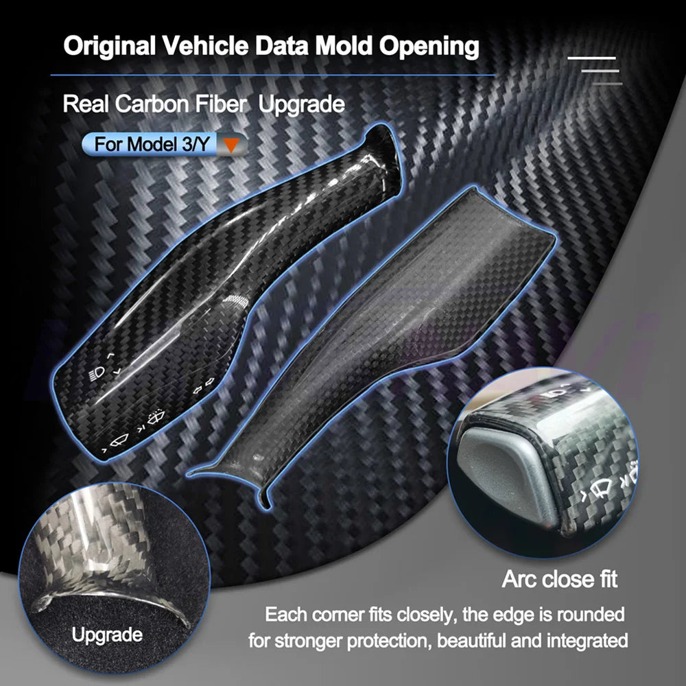 Carbon Fiber Tesla 3Y Wiper Handle Cover