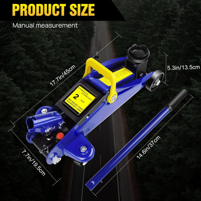 Hydraulic Trolley Floor Jack 2 Ton Portable HD