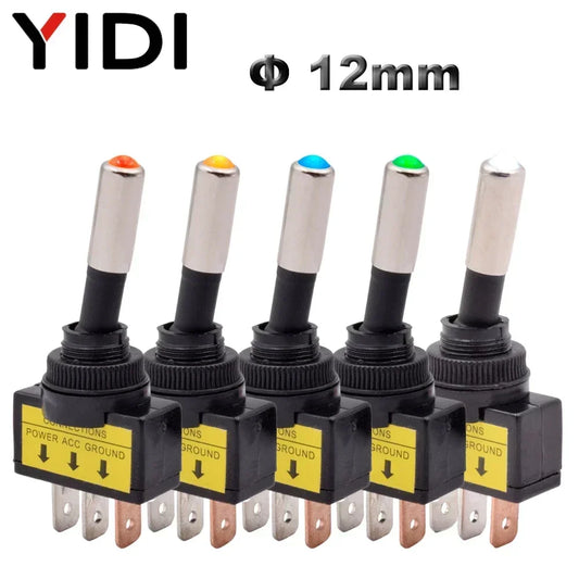 5/10pcs Auto  Illuminated Toggle Switch 2 Position