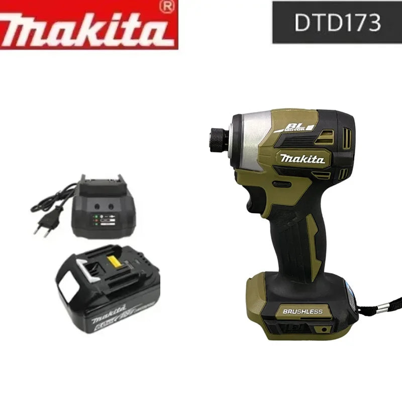 Makita DTD173 Green18v Lithium Brushless Impact Driver