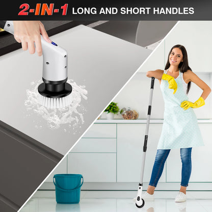 Electric Spin Scrubber Cordless Electric Cleaning Brush